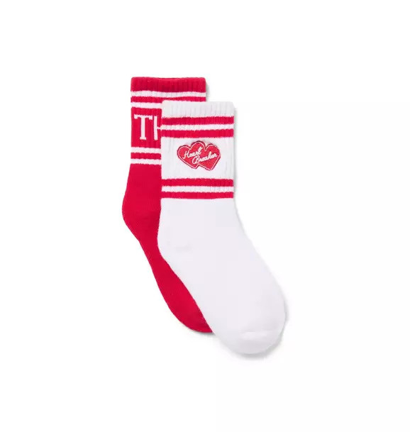 Valentine Striped Crew Sock 2-Pack | Janie and Jack