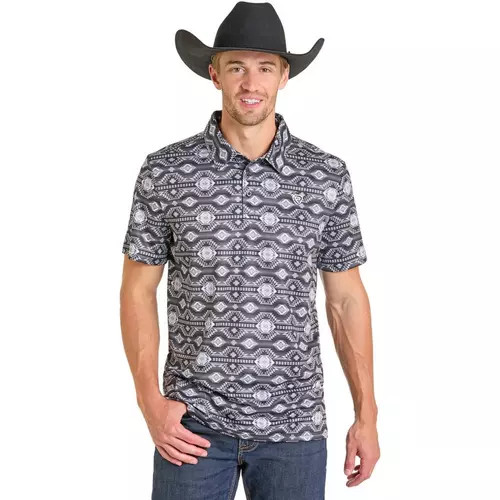 Men's Rock & Roll Denim Traditional Aztec Polo | Scheels Sports