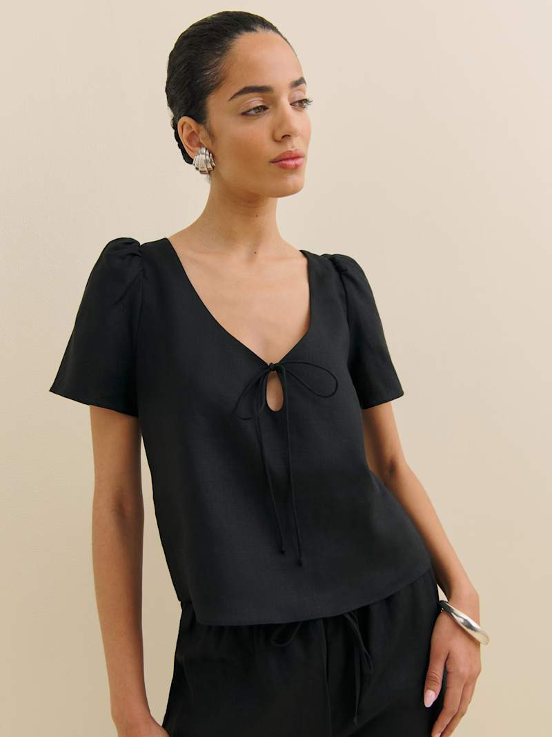 Mayla Linen Top | Reformation (Global)