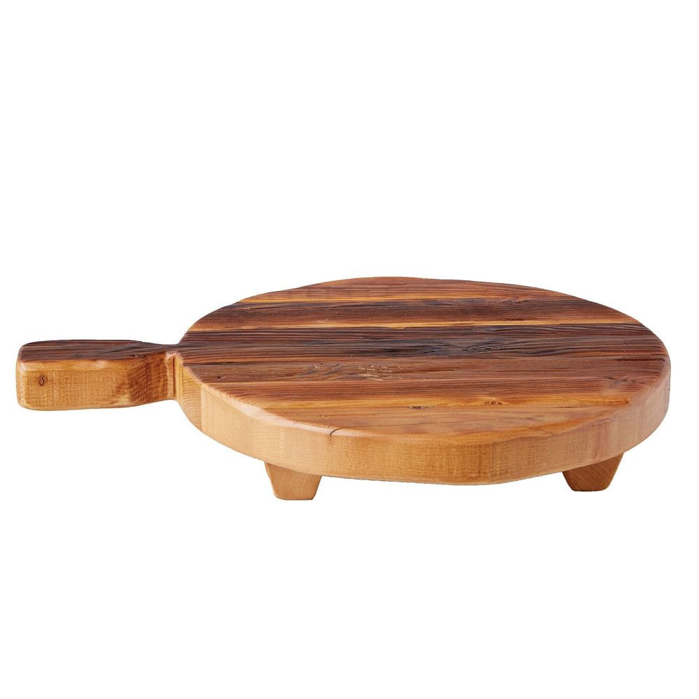 Natural Wood Round Footed Board | West Elm (US)