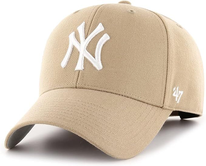 '47 New York Yankees MVP Hat Baseball Cap - Khaki, One Size | Amazon (US)