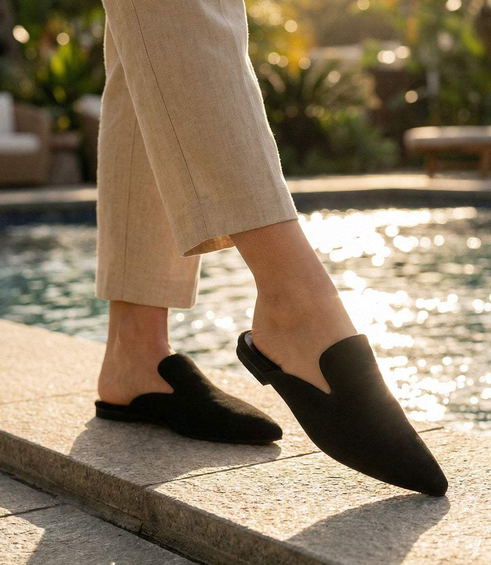Suede Leather Mules | Karen Kane