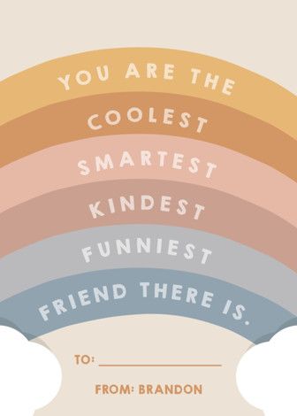 "Friendly Affirmation" - Customizable Classroom Valentine's Cards in Beige by Cassi Hernandez. | Minted