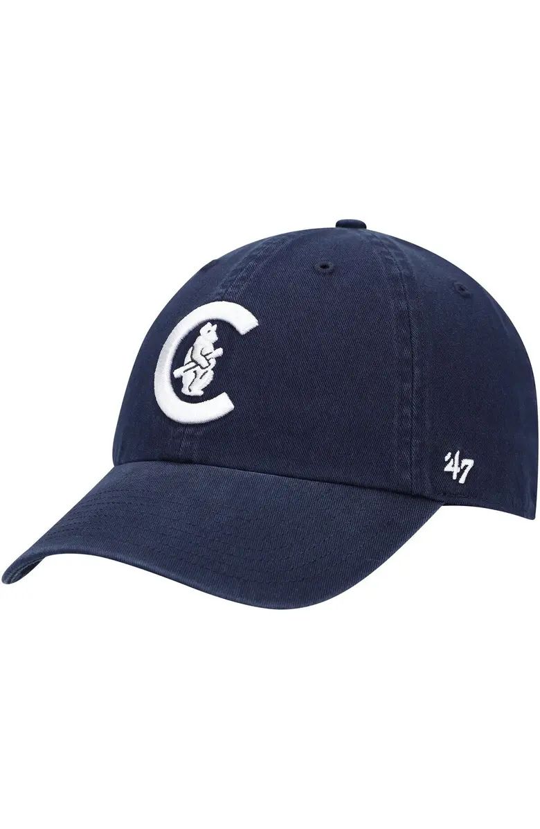 '47 Men's '47 Navy Chicago Cubs C Bear Logo Cooperstown Collection Clean Up Adjustable Hat | Nord... | Nordstrom