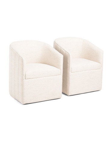2Pk 24X30 Kai Caster Wheel Anywhere Chairs, Polyester | TJ Maxx