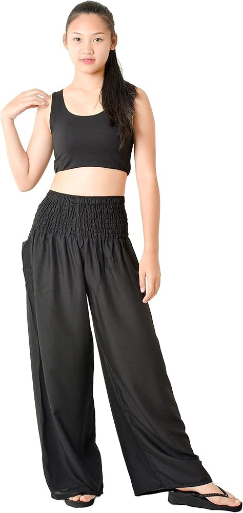 Orient Trail Women's Aztec Tribal Design Yoga Wide Leg Harem Pants US Size 0-22 | Amazon (US)