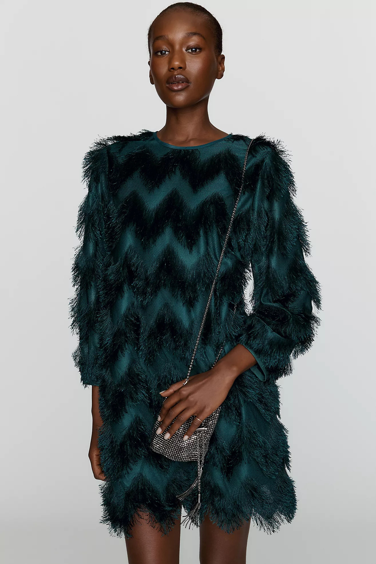 Hutch Fringed Chevron Dress | Anthropologie (US)
