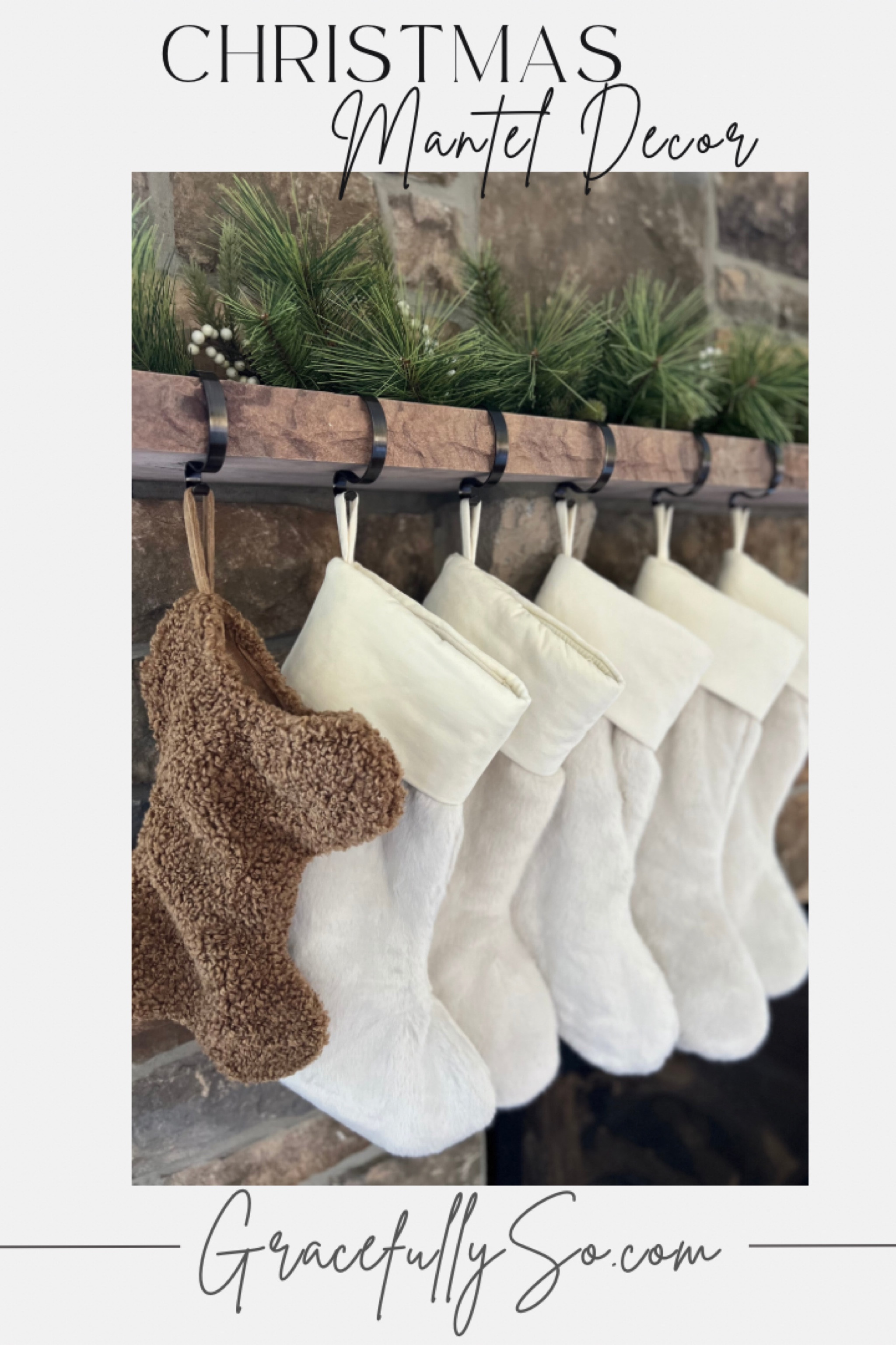 Christmas Mantel Decor 🎄
Stocking hooks are from Amazon, pack of 4 under $10! 
Garland comes in 2 lengths, I have the 6ft.
Stockings are all from pottery barn and comes in other colors and two sizes. 

#christmas #christmasdecor #christmasdecorations #christmasstockings #stockings #hooks #mantel #fireplace #garland #holidaydecor #holiday #xmas #whitedecor #neutral #fur #fauxfur #amazon #potterybarn #target #liketkit #ltkholiday 


#LTKfindsunder50 #LTKhome #LTKfindsunder50 #LTKSeasonal #LTKHoliday