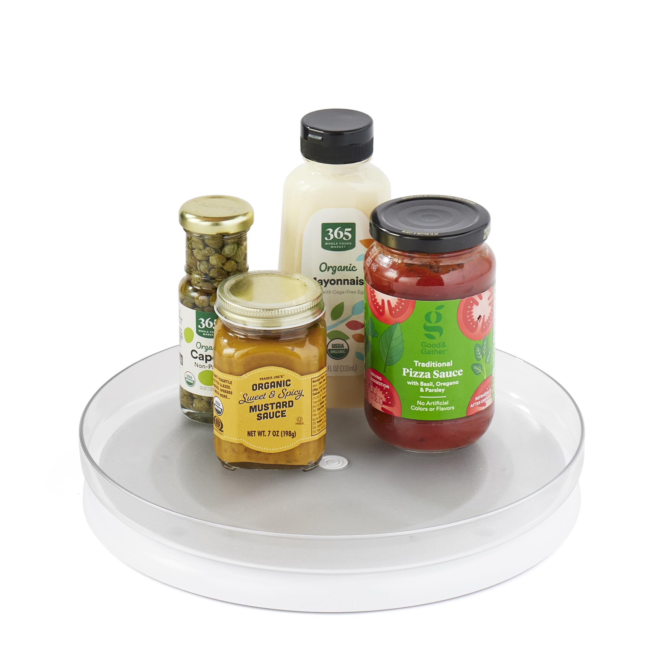 YouCopia FridgeView Fridge Turntable, Lazy Susan Organizer for Refrigerator Storage, 11” , Whit... | Amazon (US)