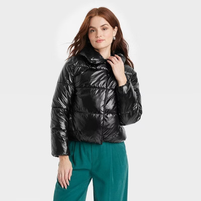 Women's Short Relaxed Puffer Jacket - A New Day™ | Target