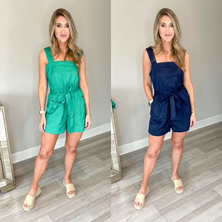 Walmart rompers. I’m 5’7 in size small. They run a little big but I like the length. So sided doing down. Summer outfit. Vacation. Comfy. Mom style 

#LTKFind #LTKunder50 #LTKstyletip