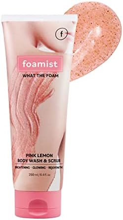 FOAMIST Pink Lemon 100% Vegan Body Scrub & Wash for Brightening Glowing, Rejuvenating skin silky eff | Amazon (US)