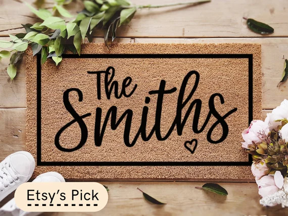 Personalized Doormat / Custom Doormat / Housewarming Gift / Family Name Doormat / Wedding Gift / ... | Etsy (US)