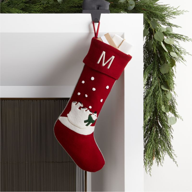 Polar Bear Cub Personalized Christmas Stocking + Reviews | Crate & Barrel | Crate & Barrel