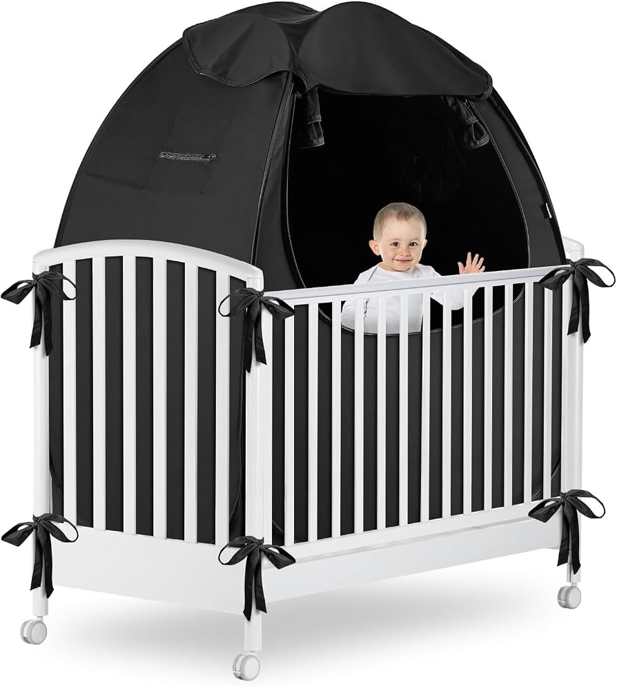 Portable Sleep Baby Blackout Crib Tent, Pack N Play Blackout Cover, Crib Tent, Sleep Pod, Travel ... | Amazon (US)