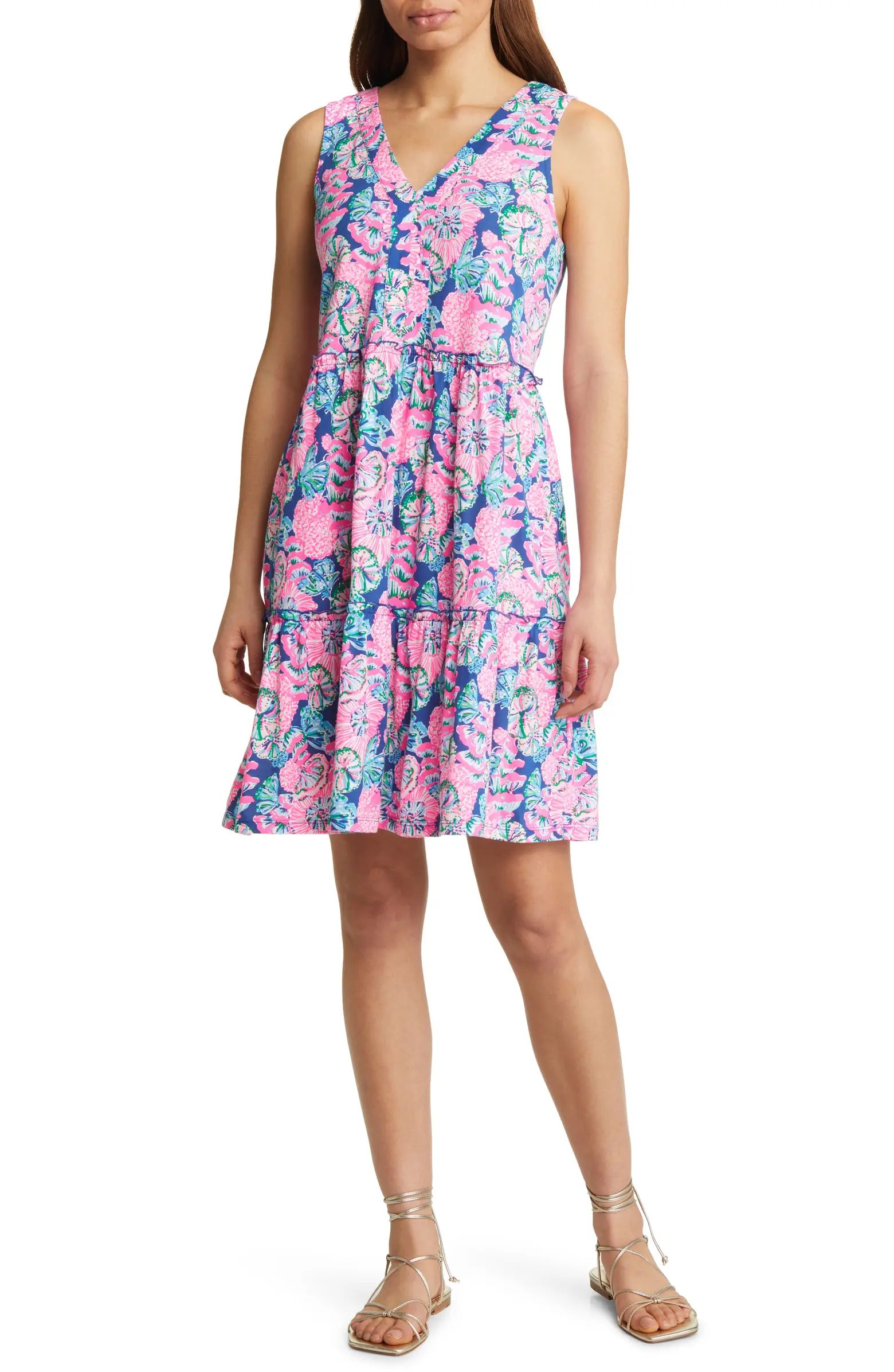 Lorina Floral V-Neck Dress | Nordstrom
