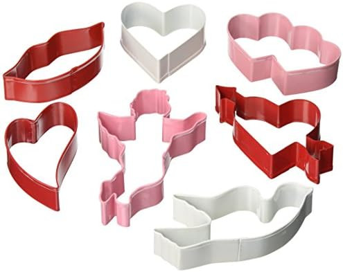 R&M International Valentine Cookie Cutters, Assorted Designs, 7-Piece Set | Amazon (US)