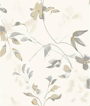 York Wallcoverings Candice Olson PSW1424RL Soft Neutral Linden Flower Premium Peel and Stick Wall... | Amazon (US)