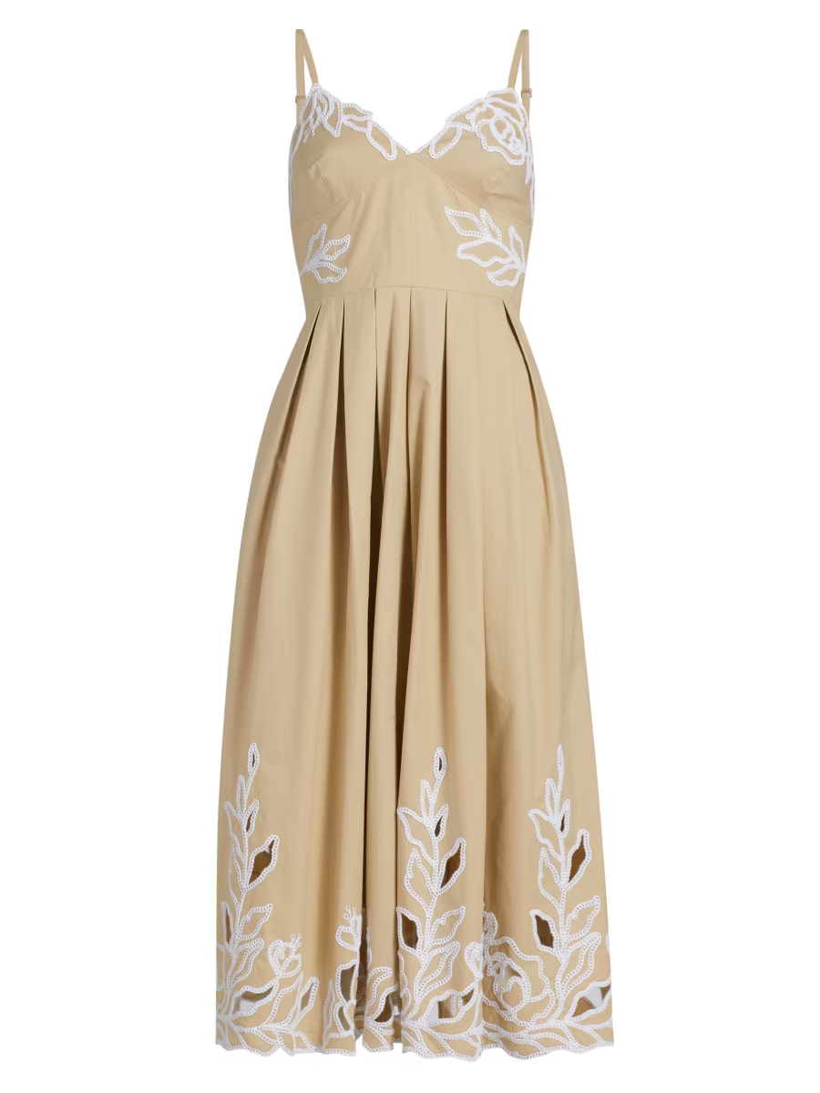 Trailing Peonies Maude Midi-Dress | Saks Fifth Avenue