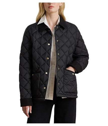 Lauren Ralph Lauren Womens Soft Puffer Diamond Quilted Poly Black Large | Amazon (US)