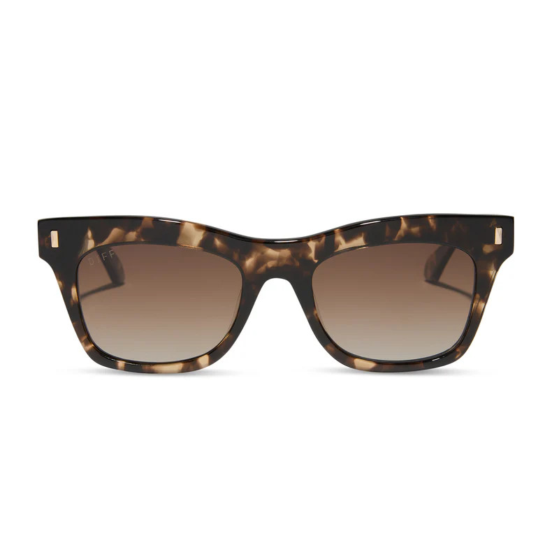 COLOR: espresso tortoise brown gradient polarized sunglasses | DIFF Eyewear