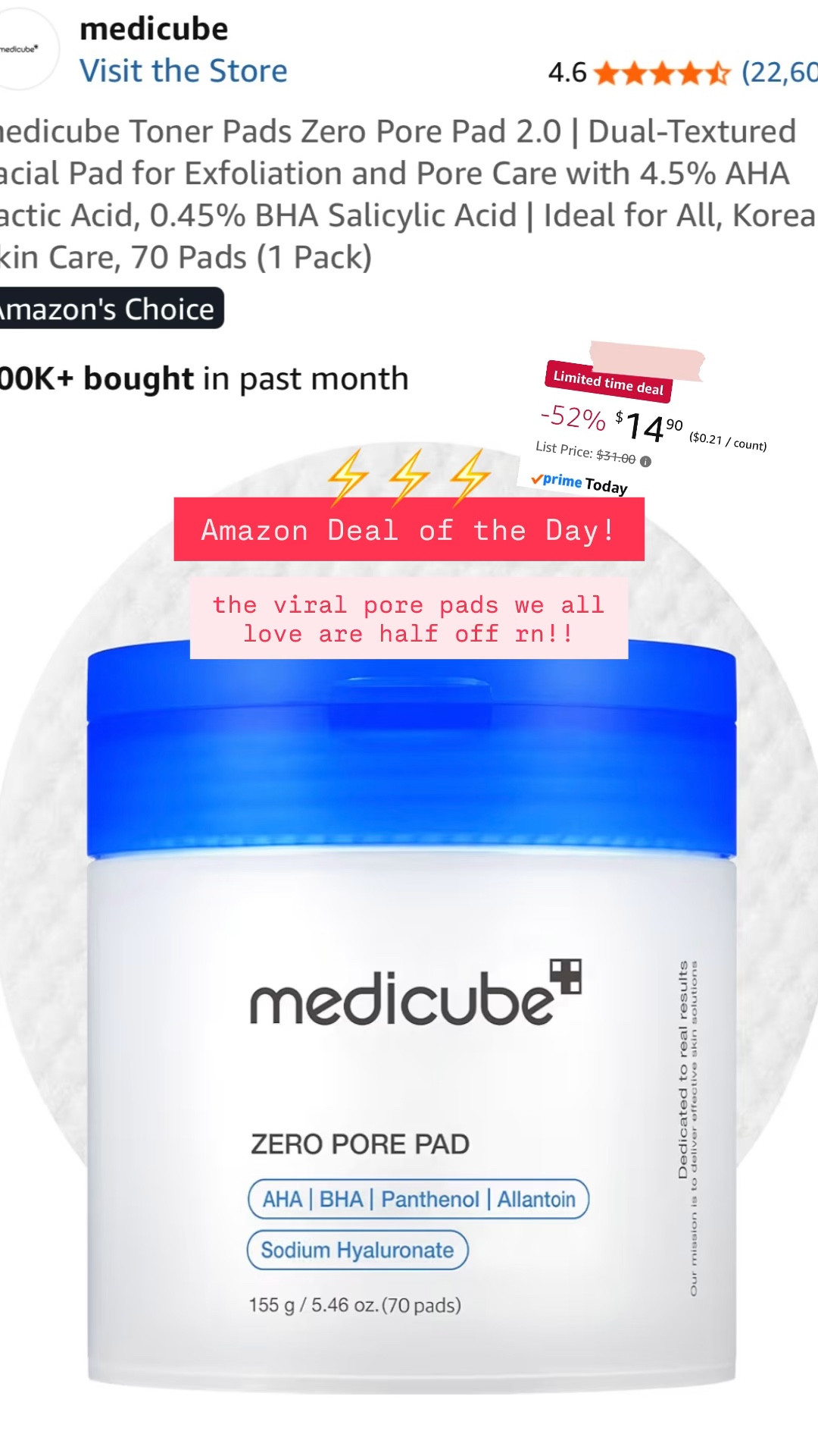 Amazon Deal of the Day! Viral pore pads 50% off! 

#LTKBeauty #LTKgrwm #LTKSaleAlert