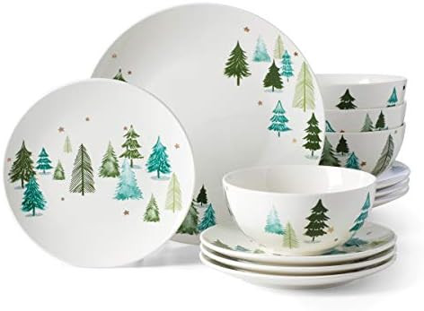 Lenox 893565 Balsam Lane 12-Piece Dinnerware Set | Amazon (US)