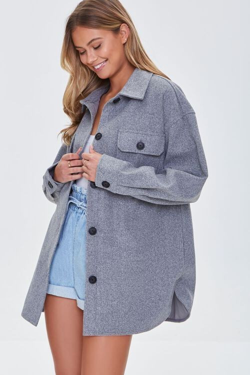 Oversized Button-Front Shacket | Forever 21 | Forever 21 (US)