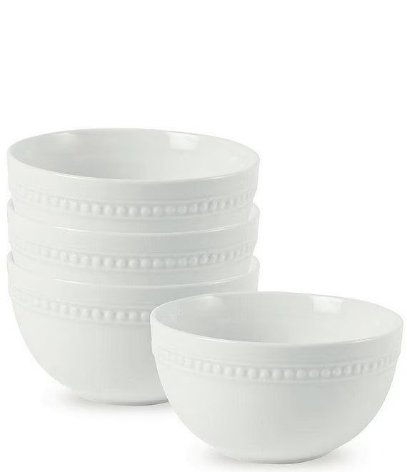 Fitz and Floyd Everyday White Beaded Soup/Cereal Bowls, Set of 4 | Dillard's | Dillard's