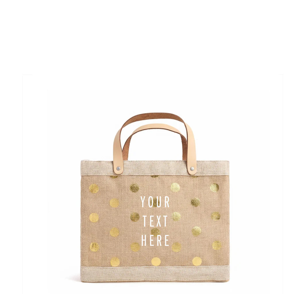 Petite Market Bag in Gold Polka Dot | Apolis Holdings LLC