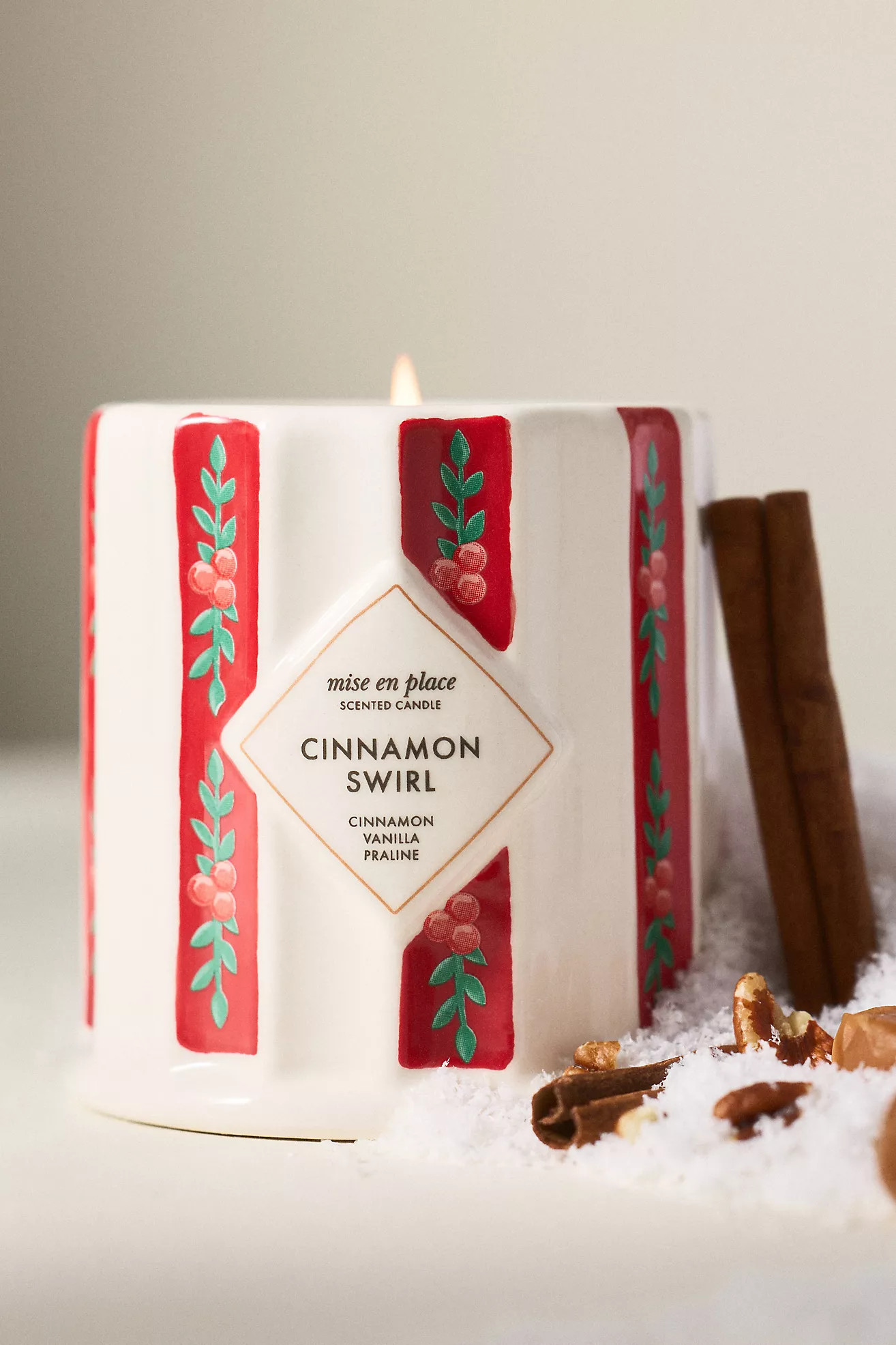 mise en place Gourmand Cinnamon Swirl Ceramic Candle | Anthropologie (US)