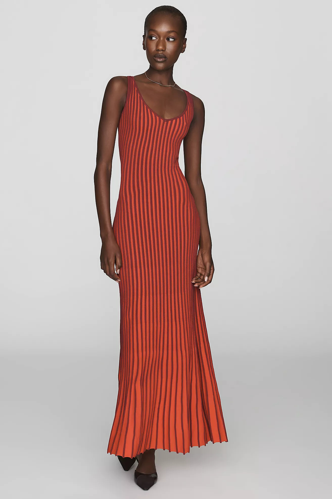 Siempre Ribbed Midi Sweater Dress | Anthropologie (US)