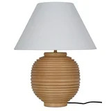 My Texas House 22'' Table Lamp with White Fabric Empire Shade Transitional Table Light Fixture fo... | Walmart (US)