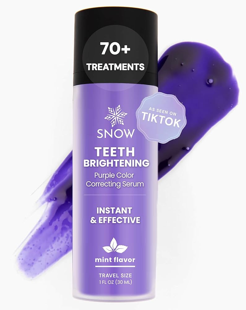 SNOW Teeth Brightening Purple Serum | Gentle & Enamel Safe Instant Brightening for Brighter Smile... | Amazon (US)