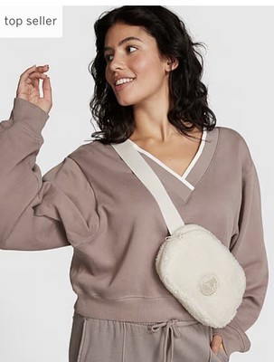 Victoria's Secret PINK COZY FLEECE BELT BAG Cream White NWT. #153  | eBay | eBay US