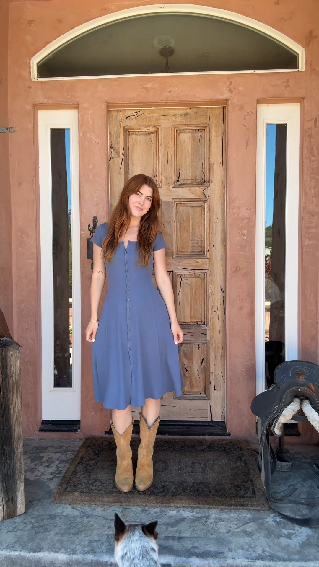 wearing an xs in the dress! 💙