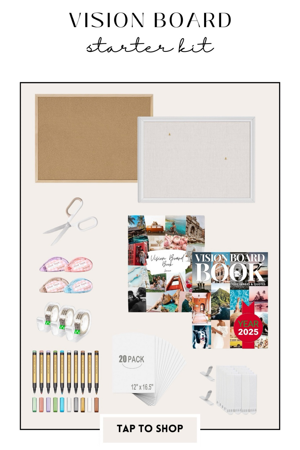 Vision Board starter kit 🫶🏼✨

#LTKSeasonal #LTKHome #LTKHoliday