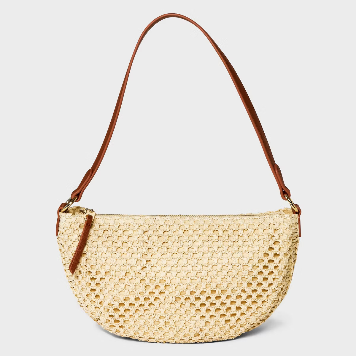 Straw Half Moon Shoulder Bag - Universal Thread™ | Target