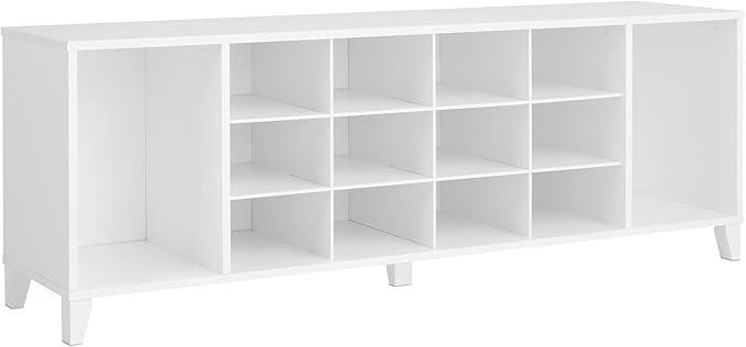Prepac White Shoe Cabinet, Entryway Bench, Mud Room Organization and Storage Bench with 14 Shoe C... | Amazon (US)