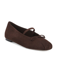 Made In Spain Suede Prima Bow Ballet Style Mary Janes | Women's Shoes | Marshalls | Marshalls