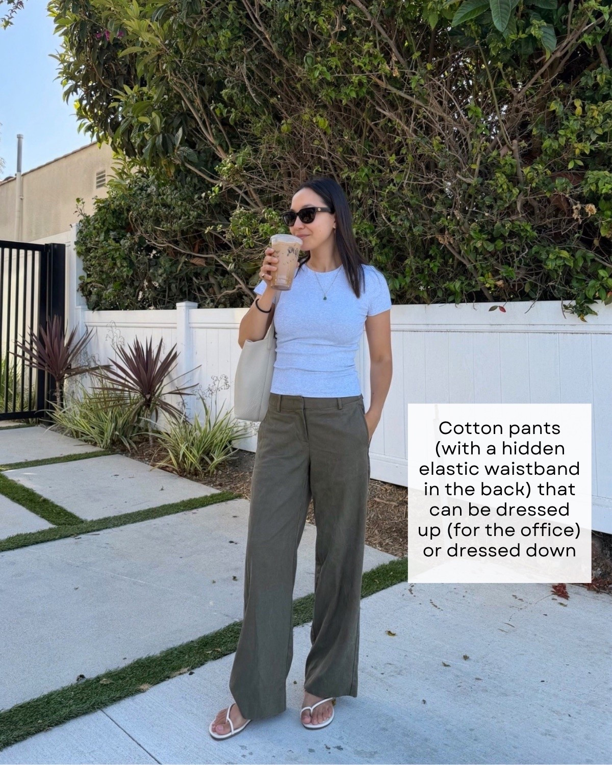 recently worn simple, but polished outfits

BR everyday pant  
GAP baby tee 
Calvin Klein sandals 
Quince bucket tote 

end of summer /early fall /warm weather outfits / elevated style / style over 30

#LTKootd