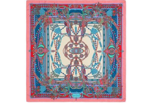 Gucci Tassel and chain print silk scarf | Gucci (US)