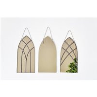 Small Window-Arch Decorative Cathedral Gothic Mirror, Minimalist Wiccan Stained Glass Mirror | Etsy (US)