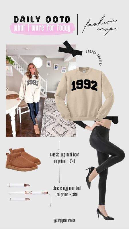 Daily OOTD! (Wearing size xxl in sweatshirt - sized up quite a bit for oversized look, size small in leggings)

Amazon. Sale. 

#LTKsalealert #LTKstyletip