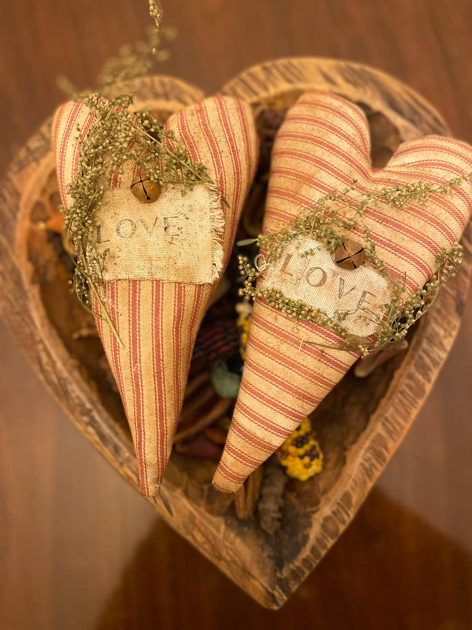 Primitive Valentines Day Heart Bowl Filler | Etsy (US)