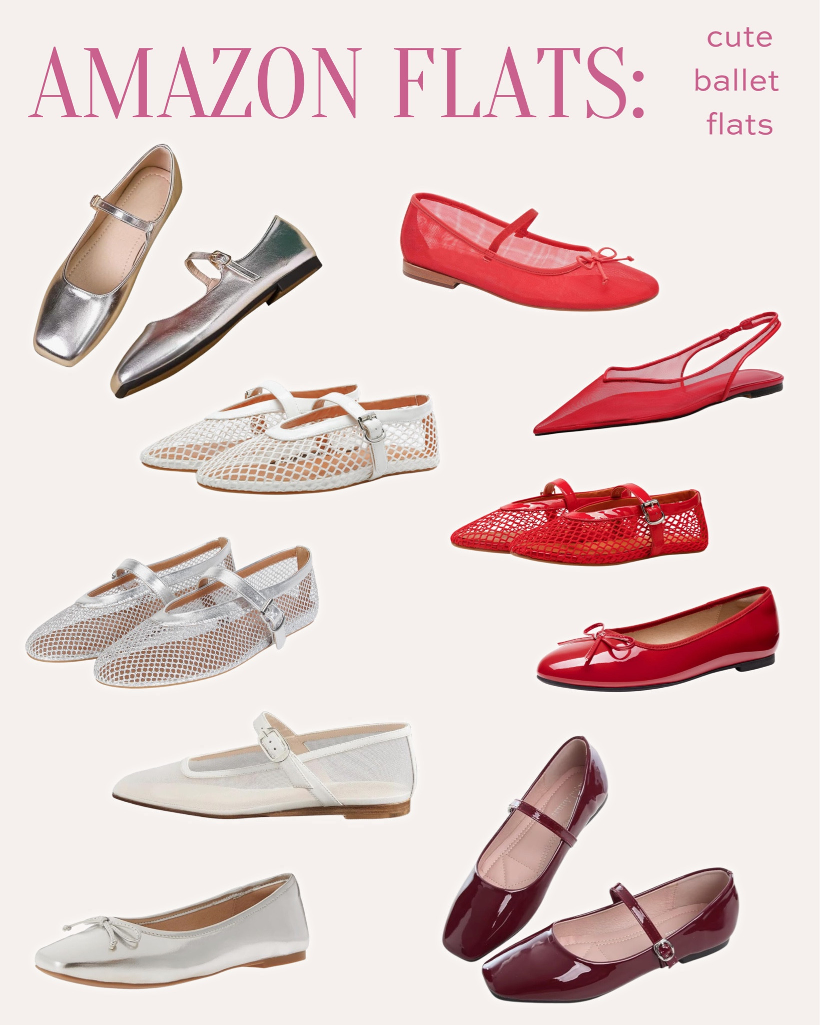Cute ballet flats

Red ballet flats, white ballet flats, burgundy ballet flats, metallic ballet flats, mesh ballet flats, sheer ballet flats, cute ballet flats, square toe ballet flats, amazon flats, amazon ballet flats, cute shoes, trendy shoes, summer trends, fall trends

#LTKFindsUnder100 #LTKSeasonal #LTKShoeCrush