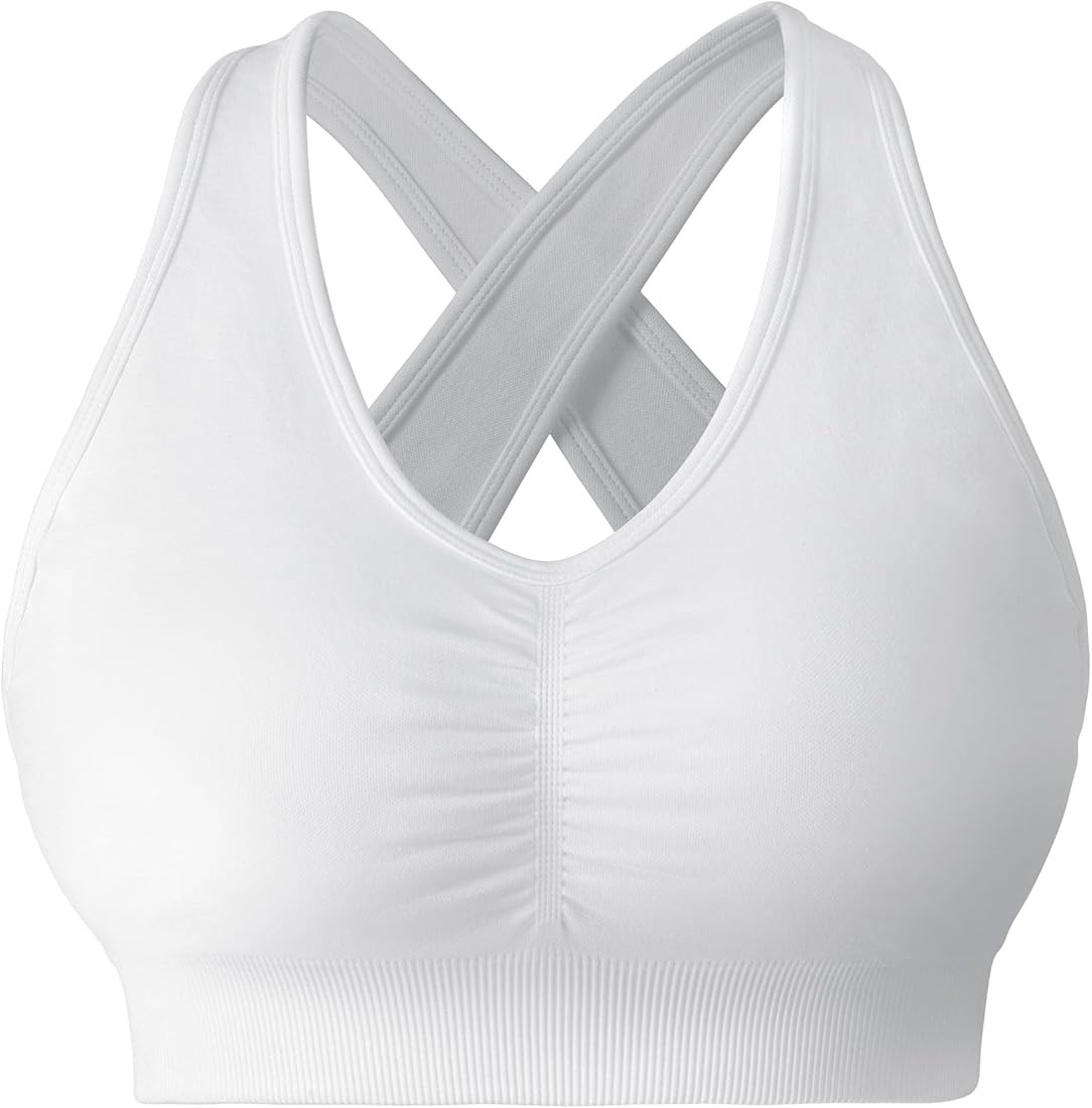 YEOREO Sports Bra Workout Tank Tops Crop Tops Criss-Cross Back Padded Yoga Bra | Amazon (US)