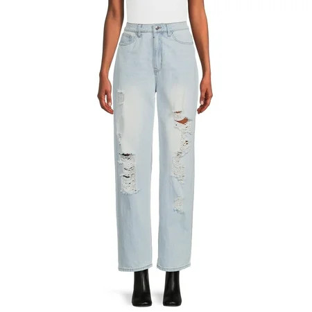 Madden NYC Women s Destructed Ultra 90s Jeans | Walmart (US)