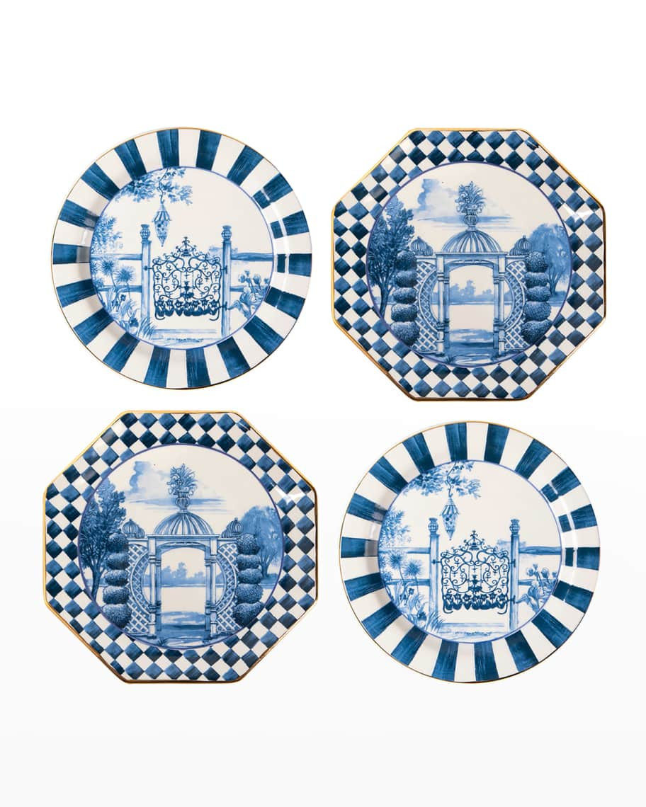MacKenzie-Childs Royal Toile Small Plates, Set Of 4 | Neiman Marcus