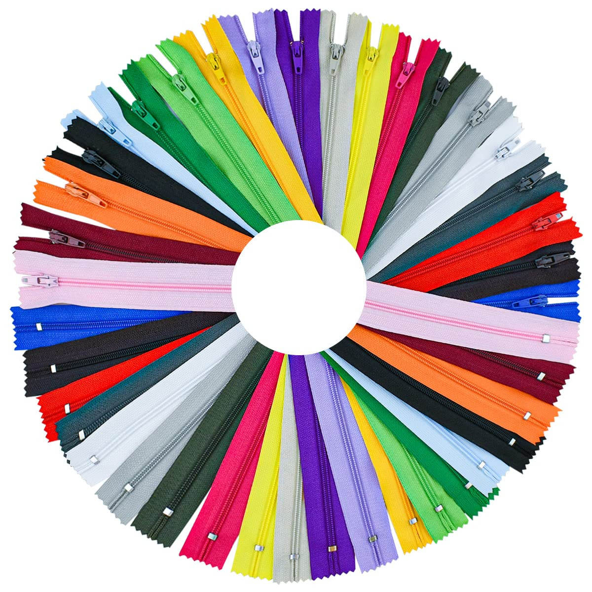 20 Pcs Nylon Coil Zippers Sewing Zippers for Tailor Sewing in 20 Assorted Colors Colorful Crafts ... | Amazon (US)